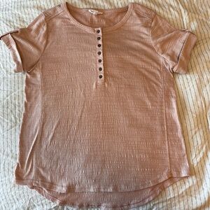 Jane and Delancey Pink Short Sleeve Top